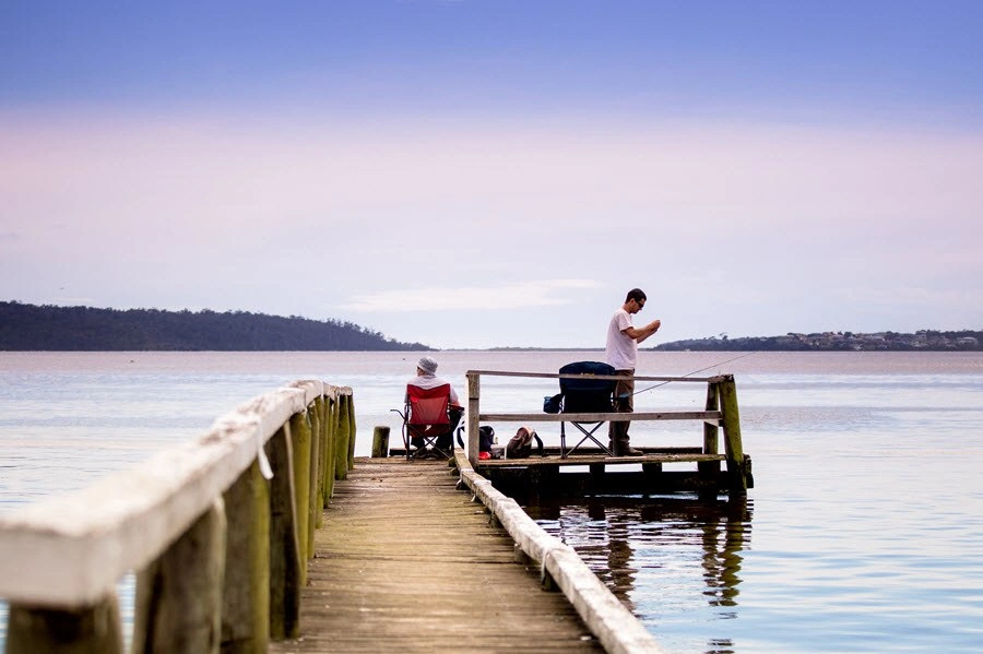 BIG4 St Helens fishing sunset